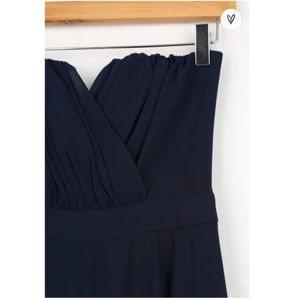 ❄️NWOT Lulu’s navy maxi dress size small - Picture 4 of 4